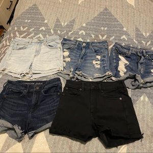 (5) American eagle high rise shorts bundle